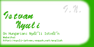 istvan nyuli business card